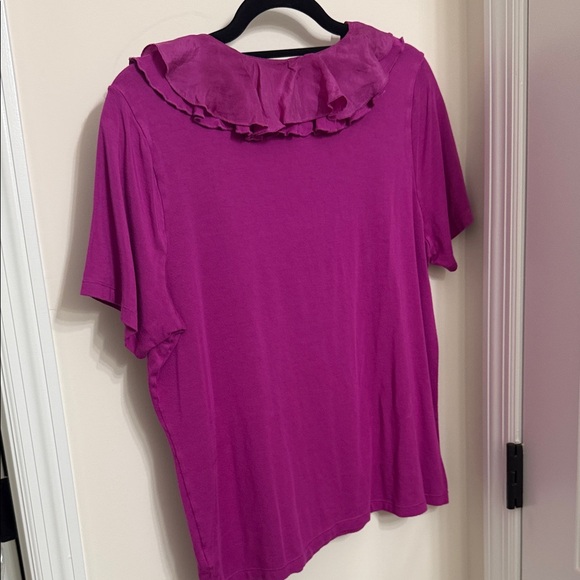 Ralph Lauren Fuchsia Ruffle Top - Picture 3 of 4